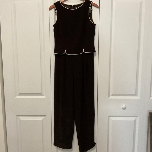 LIZ CLAIBORN brown jumpsuit size 6 - Picture 1 of 4